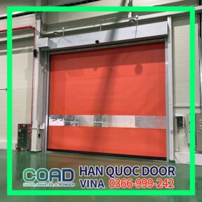Cửa cuốn nhanh tự phục hồi C-3 màu cam COAD