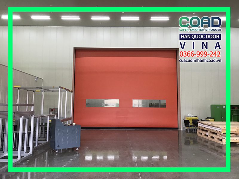 Cửa cuốn nhanh PVC - Cửa cuốn tự phục hồi Coad