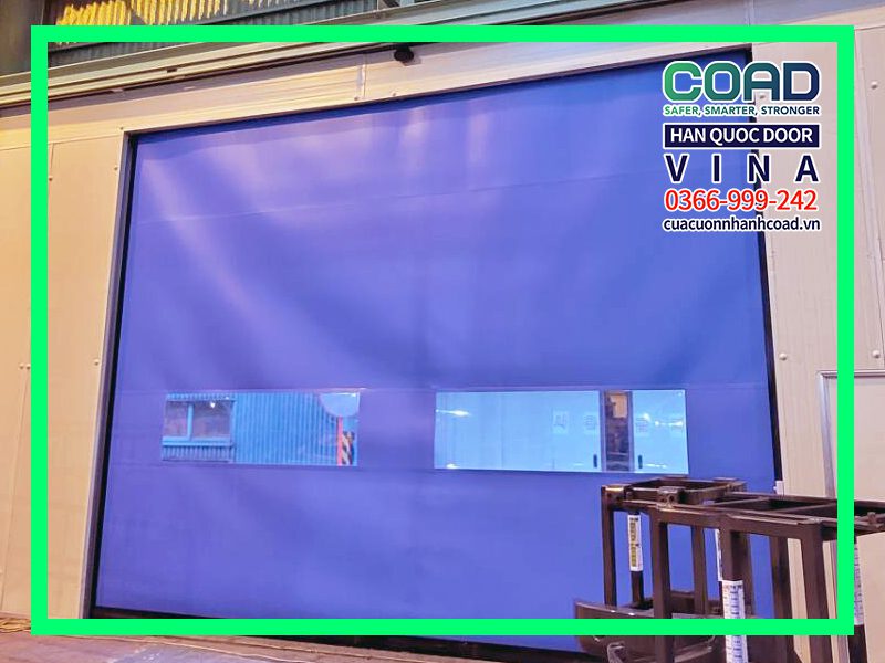 cửa cuốn đóng mở nhanh tự phục hồi