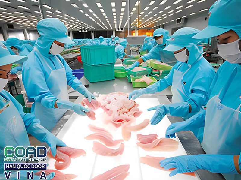 Cửa tự động công nghiệp cho nhà xưởng thực phẩm