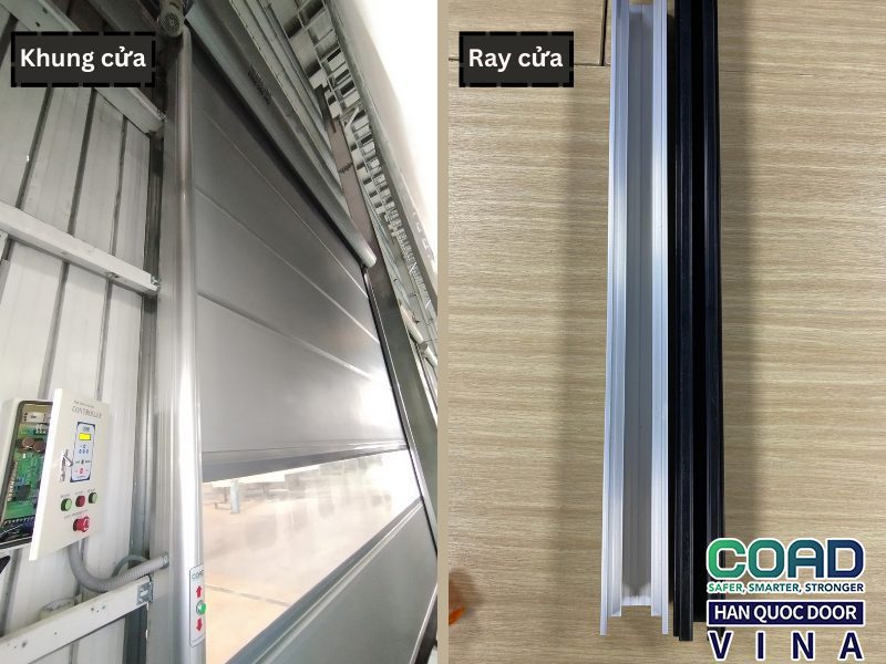 Khung ray cửa đóng mở nhanh pvc hàn quốc