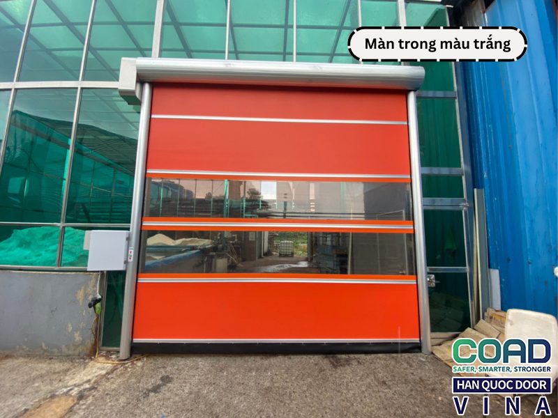 Màn trong cửa cuốn nhanh màu trắng