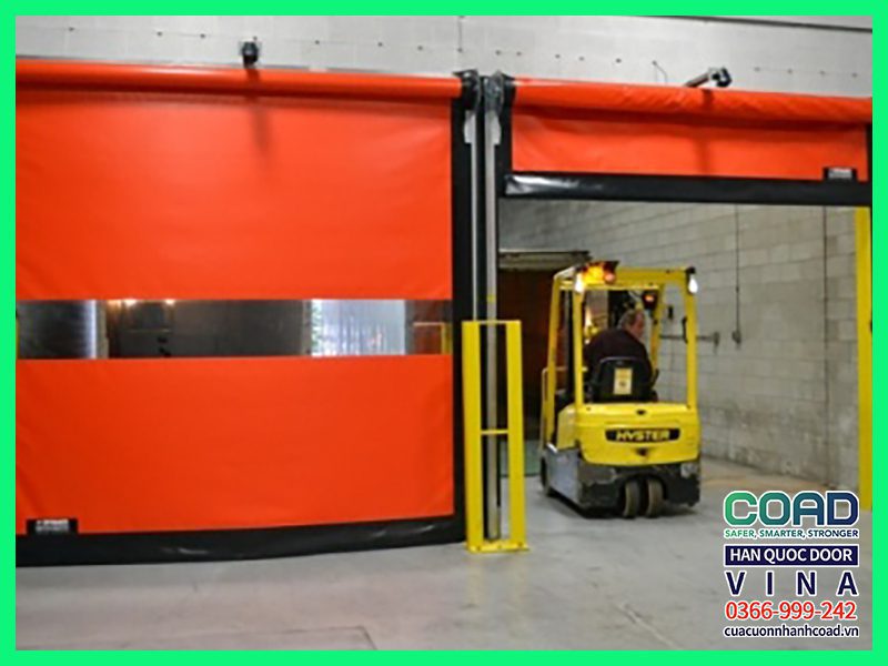 Cửa cuốn nhanh bằng thép sơn tĩnh điện