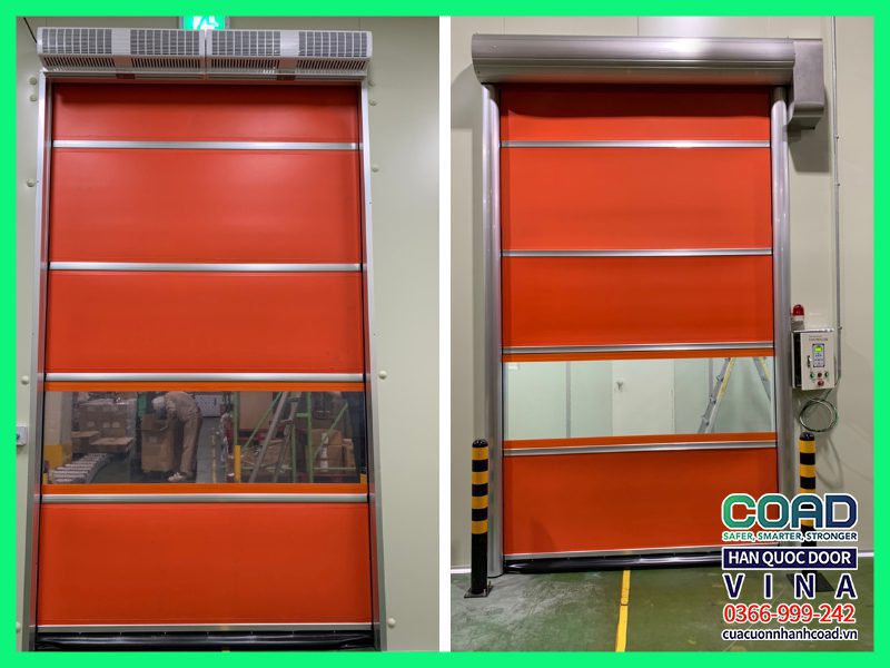 Cửa cuốn nhanh màu cam tiêu chuẩn