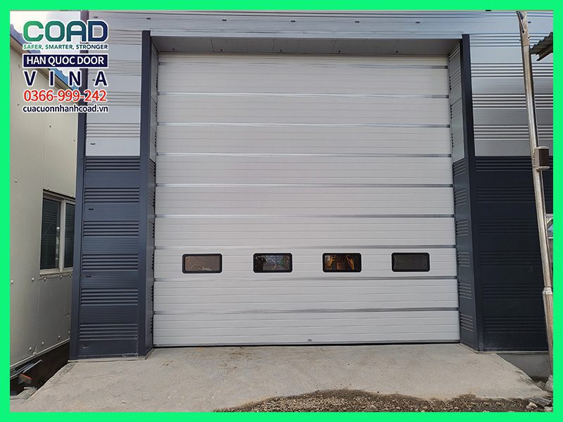 Cửa cuốn trượt trần kéo tay - cửa cuốn nhanh COAD