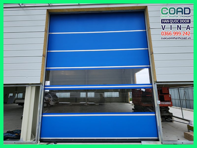 Cửa cuốn nhanh an toàn cho trẻ em - Cửa cuốn nhựa PVC 