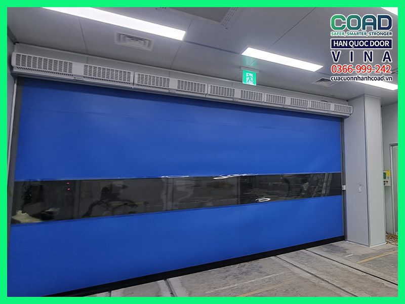 Cửa cuốn nhanh tự phục hồi chuyên dùng cho kho xưởng