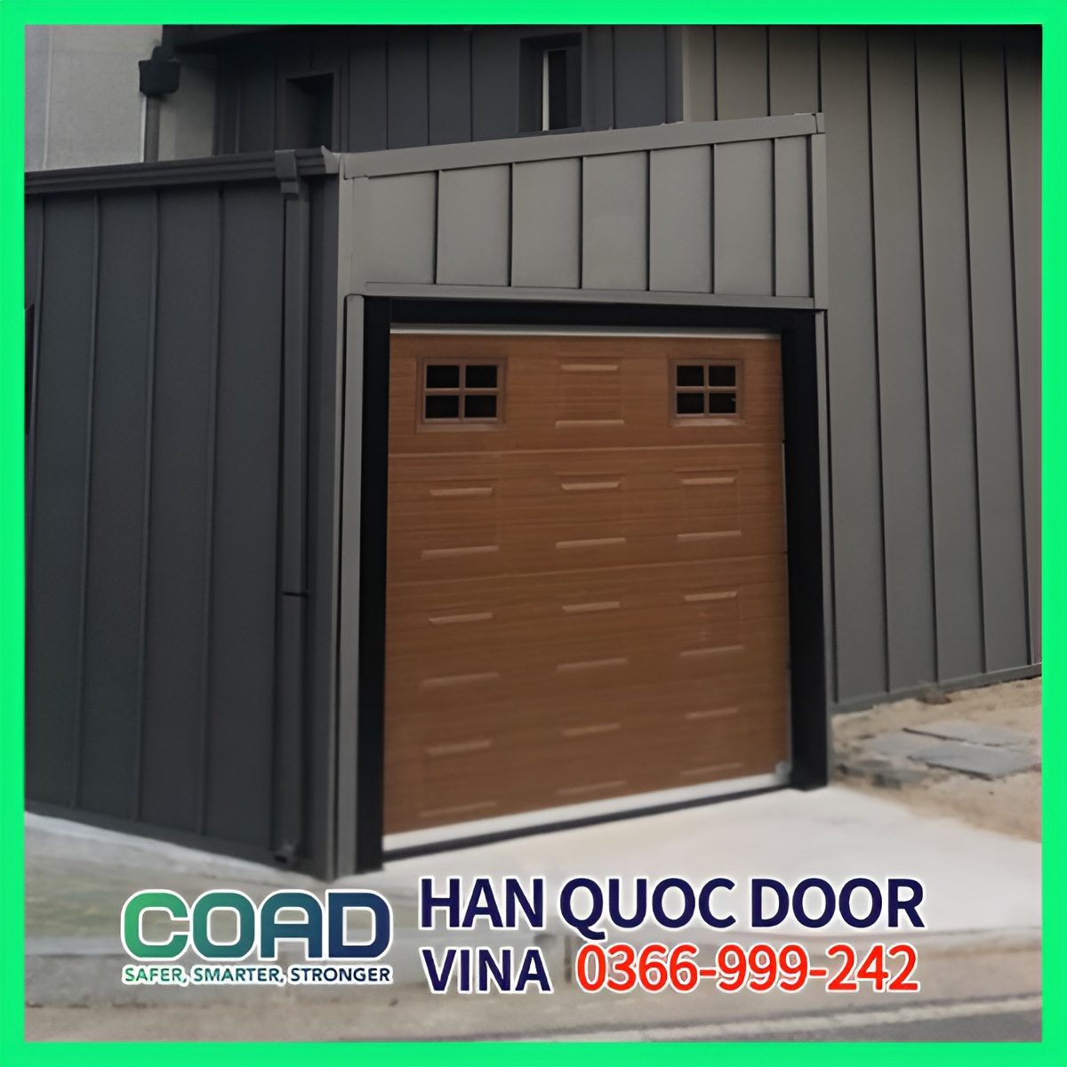 Cửa trượt trần panel giả gỗ - Cửa cuốn trượt trần