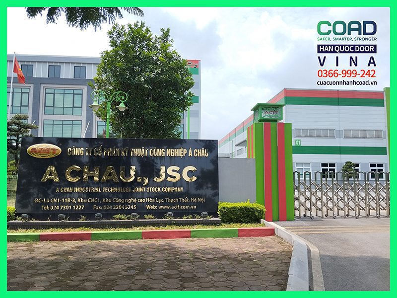 Lắp đặt cửa cuốn nhanh cho nhà máy điện Á Châu Hà Nội