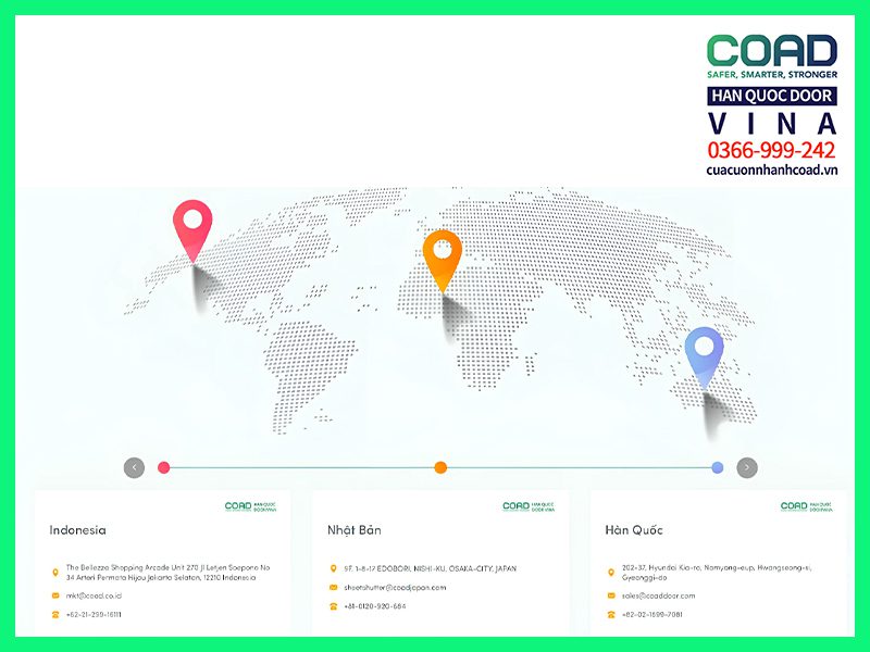 cửa cuốn tốc độ cao coad tại nhiều quốc gia - cửa cuốn tốc độ cao tự động