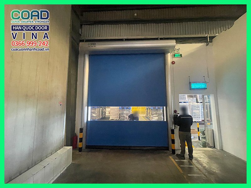 Dự án cửa cuốn tự động phục hồi bạt nhựa PVC tại Vinamilk Cần Thơ