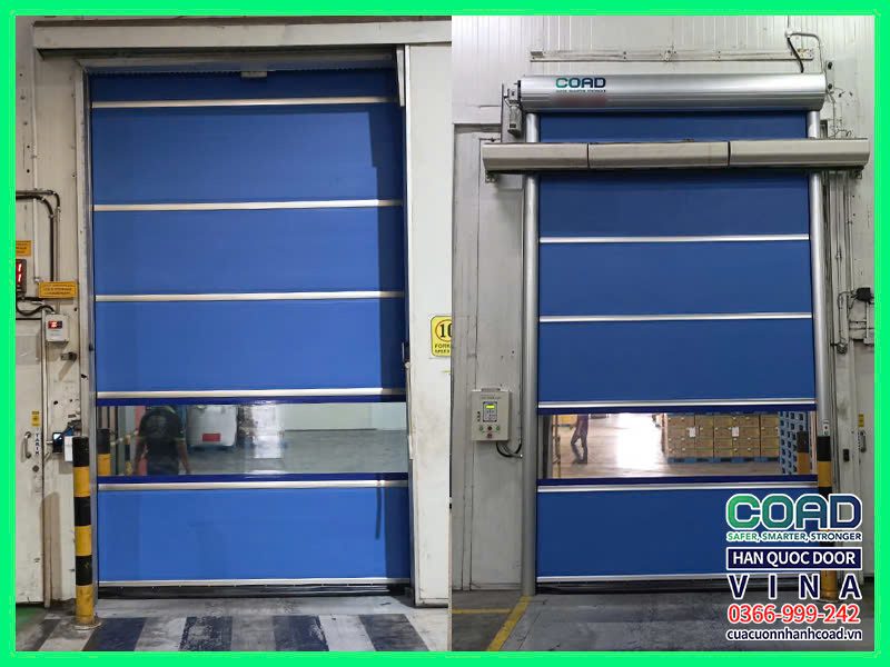 cửa cuốn nhanh màn trong pvc coad vina