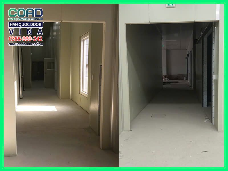 Khu vực lắp đặt cửa cuốn PVC - COAD VINA