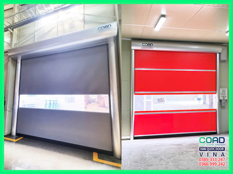 Cửa cuốn nhanh nhựa PVC Hàn Quốc COAD
