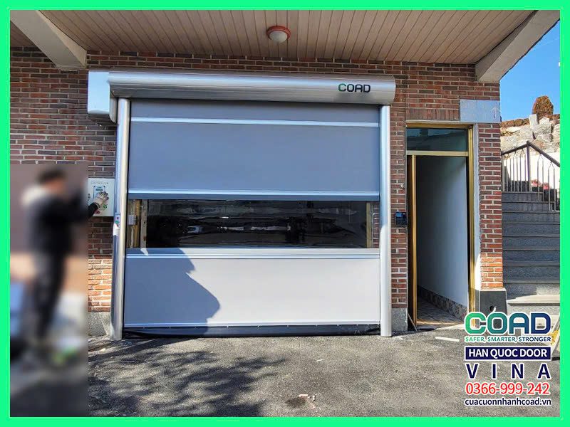 Cửa cuốn nhanh tiêu chuẩn COAD - Màu xám