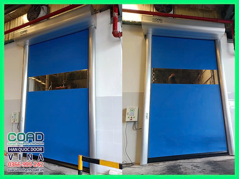hình ảnh sau khi hoàn thành lắp đặt cửa - cửa cuốn tốc độ cao Coad