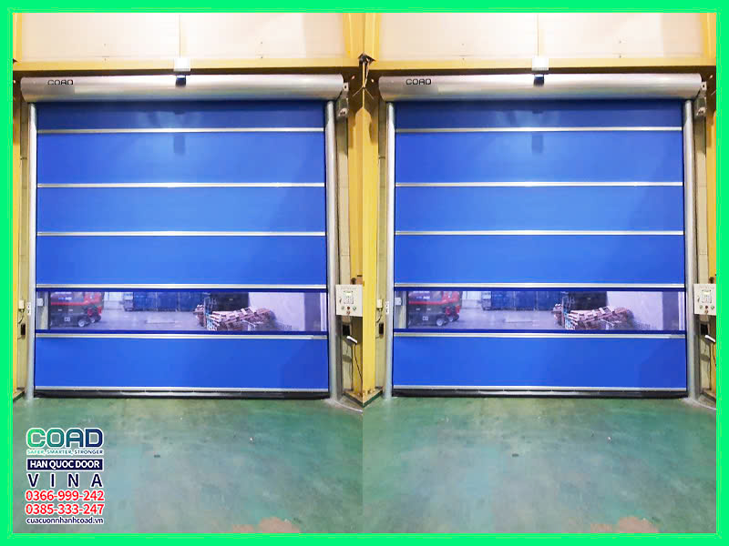 Cửa cuốn đóng mở nhanh nhựa PVC