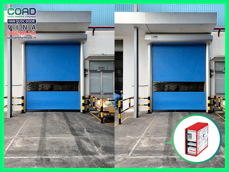 Cửa cuốn nhanh PVC kết hợp cảm biến từ trường - Loop sensor