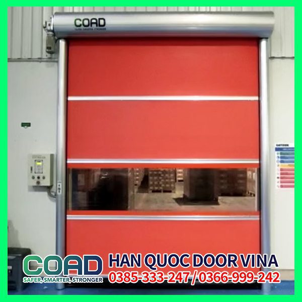 cửa cuốn nhựa pvc kết hợp quạt cắt gió