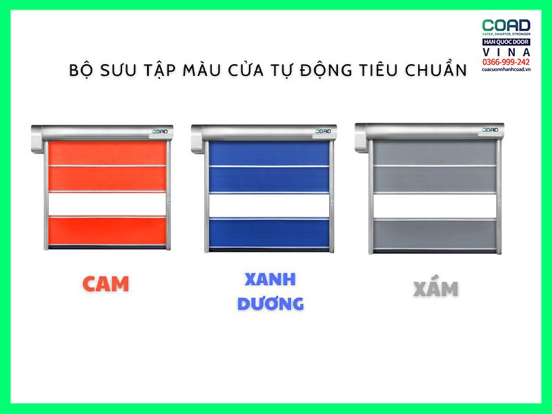 màu của cửa cuốn tự động - cửa cuốn coad