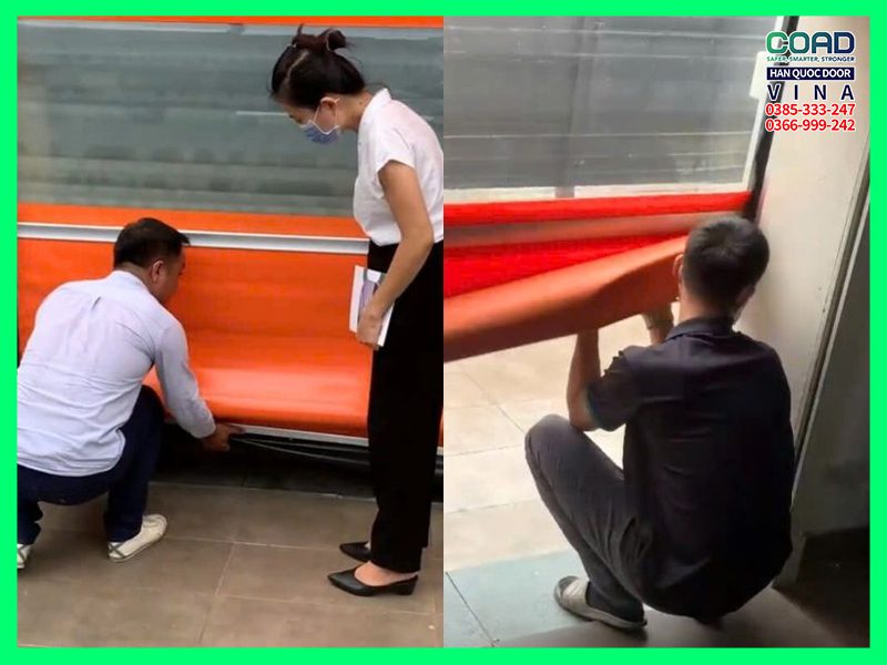 chức năng thoát hiểm khẩn cấp của cửa cuốn nhựa pvc - cửa cuốn coad