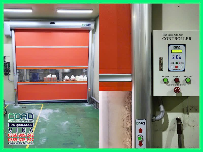 Hệ thống điều khiển thông minh của cửa cuốn đóng mở nhanh - Dòng cửa tiêu chuẩn C-1