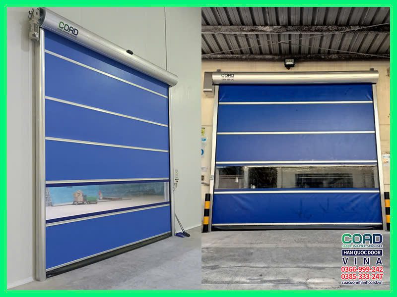 Cửa cuốn đóng mở nhanh tiết kiệm Hàn Quốc 