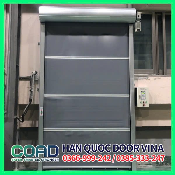 Cửa cuốn nhanh tiết kiệm màu xám - COAD VINA