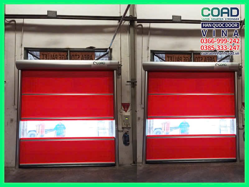 Nhà sản xuất cửa cuốn đóng mở nhanh uy tín COAD - Cửa cuốn nhanh tiêu chuẩn C-1