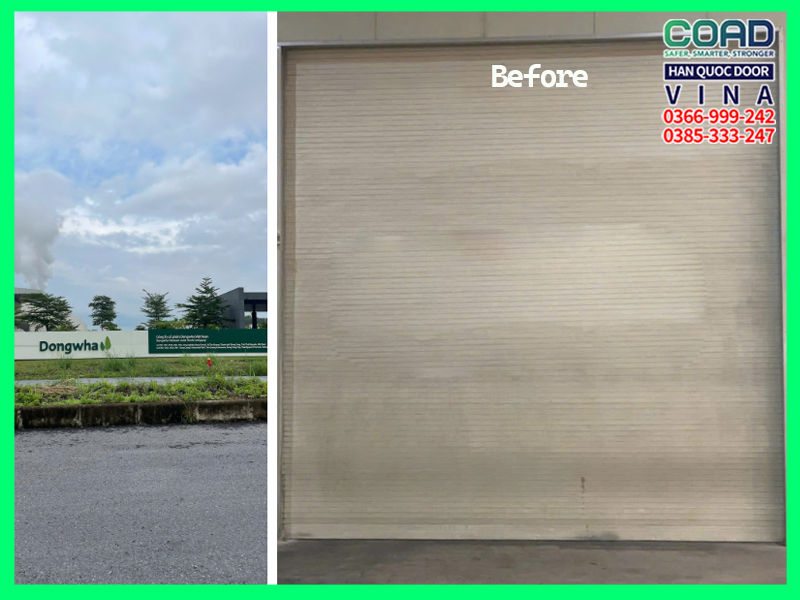 thi công cửa cuốn nhanh PVC tại Dongwha Thái Nguyên