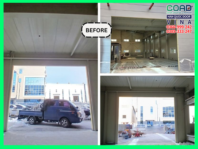 trước khi thi công lắp đặt cửa trượt trần COAD