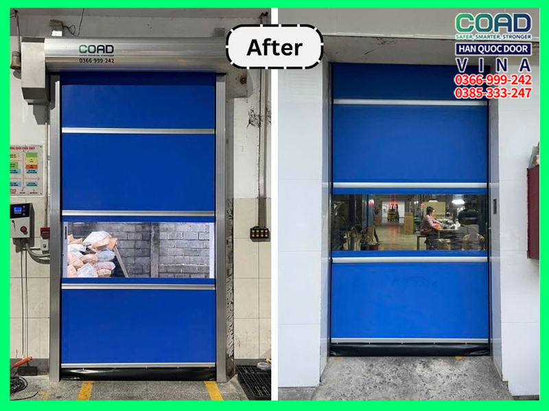 Lắp đặt cửa cuốn nhanh PVC C-VE Standard Model