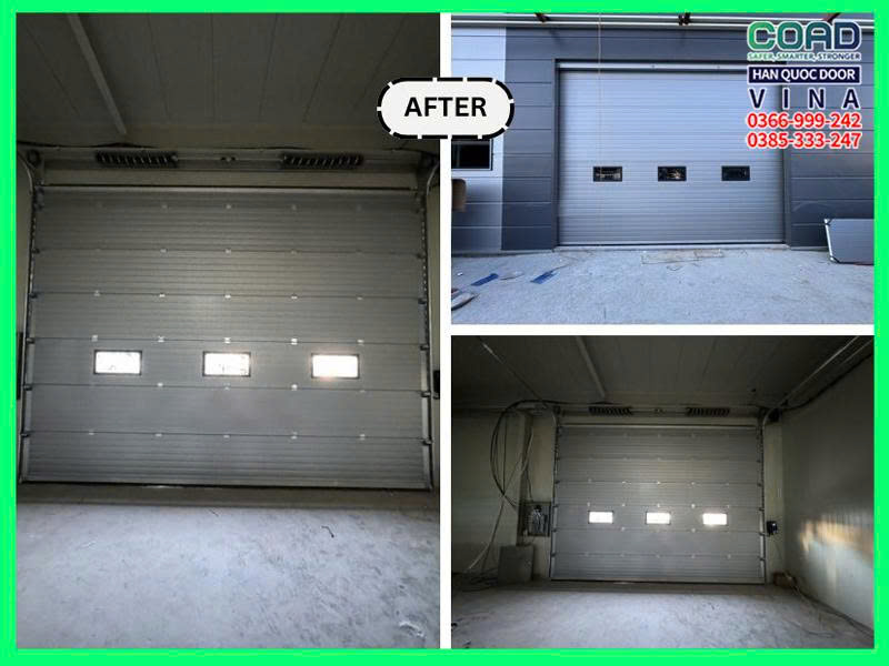 sau khi lắp đặt cửa trượt trần C-30