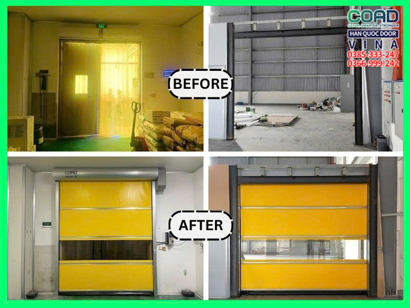 thi công cửa cuốn nhanh Hàn Quốc