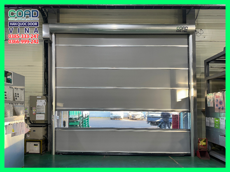 Tiến độ lắp đặt cửa cuốn nhanh tại nhà máy ở Bình Dương