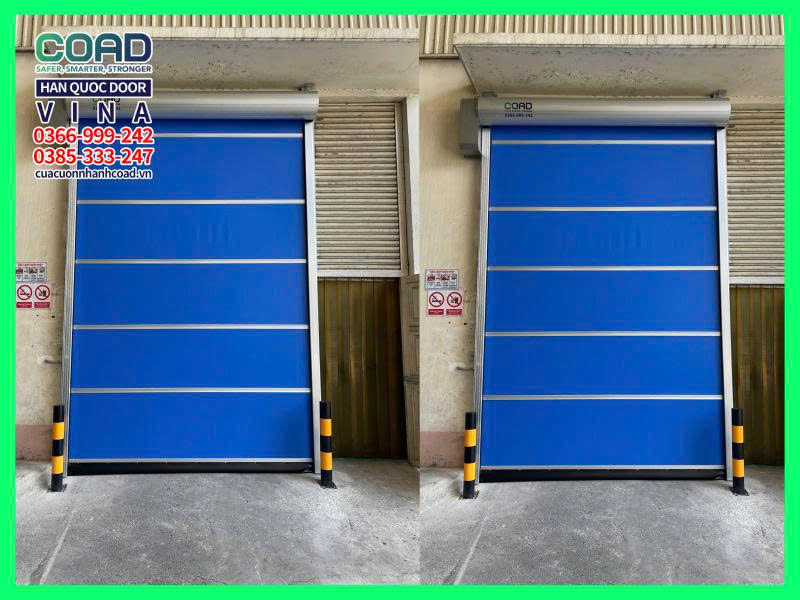cửa cuốn nhanh coad vina tại thực tế