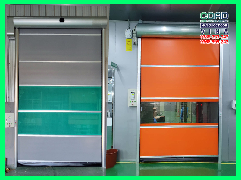 cửa cuốn nhanh pvc giảm thất thoát nhiệt