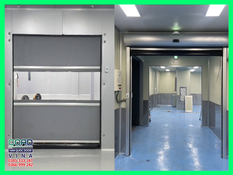 he thống khóa kéo kín khít của cửa cuốn nhanh