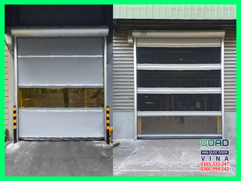 giải pháp kết hợp cửa cuốn nhanh và cửa cuốn thép