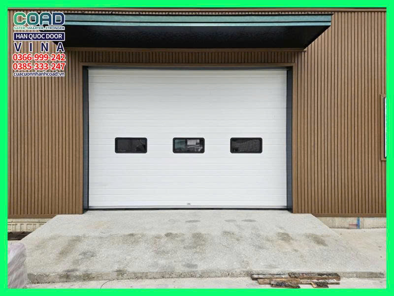 lắp đặt cửa trượt trần c-30 cho nhà máy thực phẩm