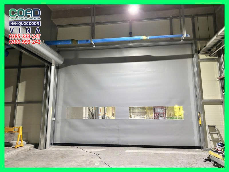 quy trình sử dụng cửa cuốn nhanh tại kcn trảng bàng