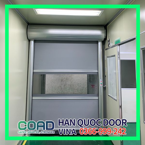 Cửa cuốn nhanh PVC tự động COAD