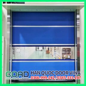 Cửa cuốn đóng mở nhanh tiêu chuẩn màu xanh - COAD VINA