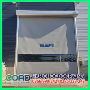 Cửa cuốn đóng mở nhanh tự khôi phục màn cửa sau va chạm
