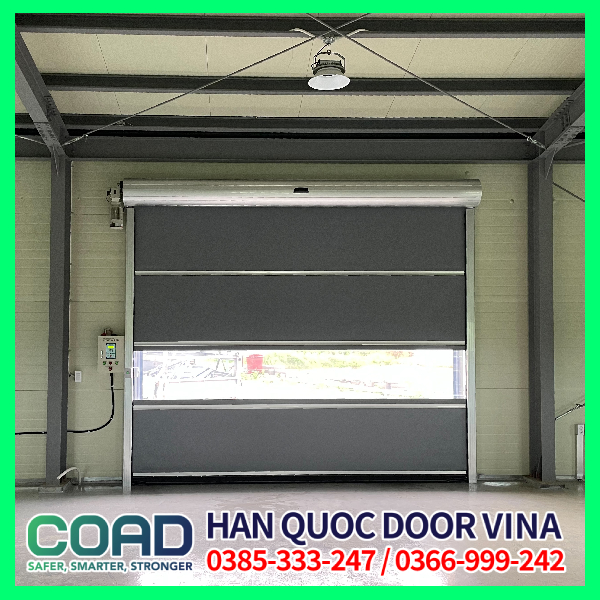 Lắp đặt cửa cuốn nhanh cho nhà máy đang hoàn thiện tại KCN Giang Điền Đồng Nai