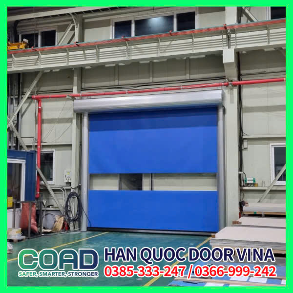cửa cuốn nhanh PVC chịu áp lực gió biển